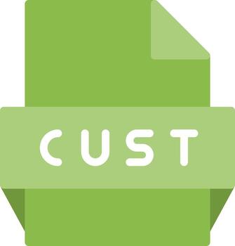 Cust File Format Icon vector