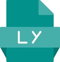 Ly File Format Icon vector