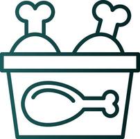 Chicken Bucket Vector Icon Design