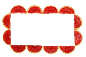 slice of grapefruit isolated on white background photo