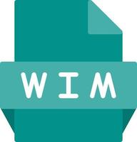 icono de formato de archivo wim vector