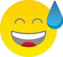 Grinning Face with Sweat Vector Icon Design