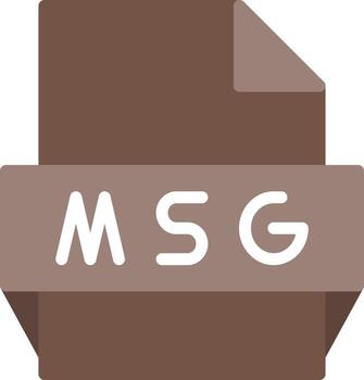 Msg File Format Icon vector