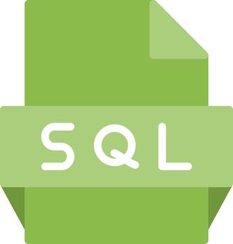 icono de formato de archivo sql vector