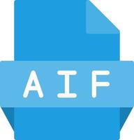 Aif File Format Icon vector
