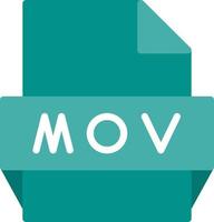 Mov File Format Icon vector