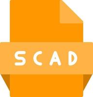 icono de formato de archivo scad vector