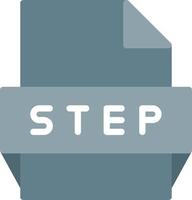 Step File Format Icon vector