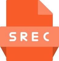 icono de formato de archivo srec vector