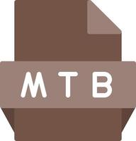 Mtb File Format Icon vector