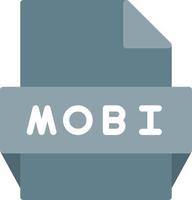 icono de formato de archivo mobi vector