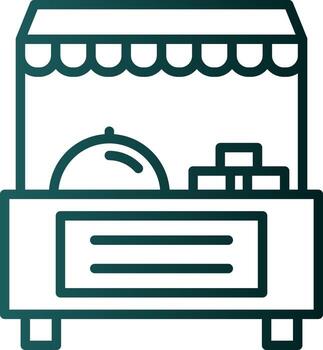 Food Stand Vector Icon Design