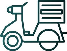 Delivery Bike Vector Icon Design