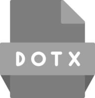 Dotx File Format Icon vector