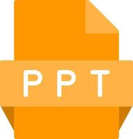 Ppt File Format Icon vector