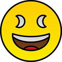 Grinning Squinting Face Vector Icon Design