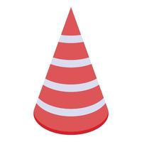 Office party head cone icon, isometric style vector