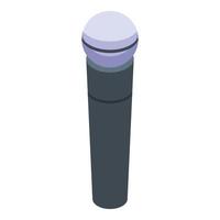 Office party microphone icon, isometric style vector