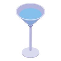 Office party cocktail icon, isometric style vector