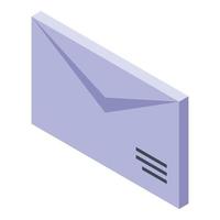 New mail manager icon, isometric style vector