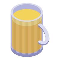 Beer mug party icon, isometric style vector