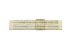 Logarithm ruler isolated photo