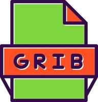 Grib File Format Icon vector