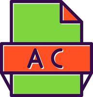 Ac File Format Icon vector