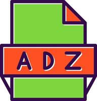 Adz File Format Icon vector