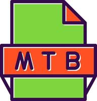 Mtb File Format Icon vector