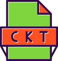 Ckt File Format Icon vector
