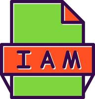 Iam File Format Icon vector