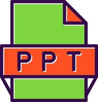 Ppt File Format Icon vector