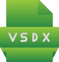 Vsdx File Format Icon vector