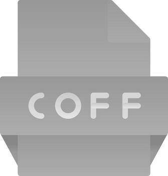 Coff File Format Icon vector