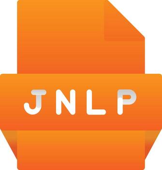 icono de formato de archivo jnlp vector