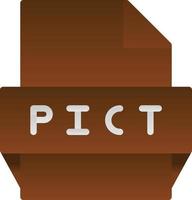 Pict File Format Icon vector