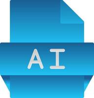 Ai File Format Icon vector