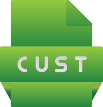 Cust File Format Icon vector