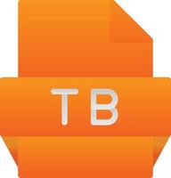 Tb File Format Icon vector