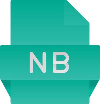 Nb File Format Icon vector