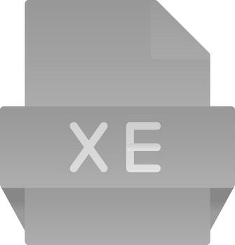 icono de formato de archivo xe vector