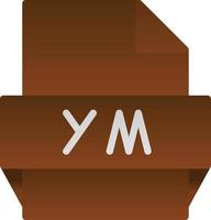 Ym File Format Icon vector