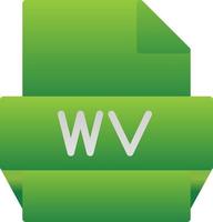 Wv File Format Icon vector