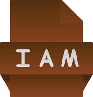 Iam File Format Icon vector