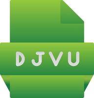 Djvu File Format Icon vector