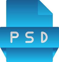 icono de formato de archivo psd vector