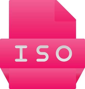Iso File Format Icon vector