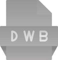 icono de formato de archivo dwb vector