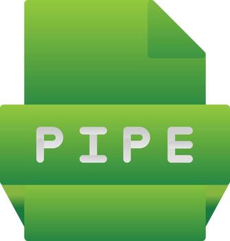 icono de formato de archivo de tubería vector